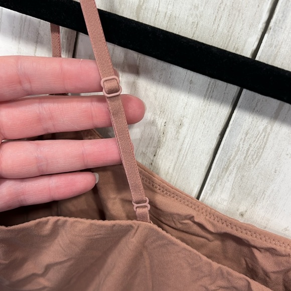 Skims Fits Everybody Bodysuit Rose Clay Size 4X Thong Adjustable Straps - Picture 5 of 7